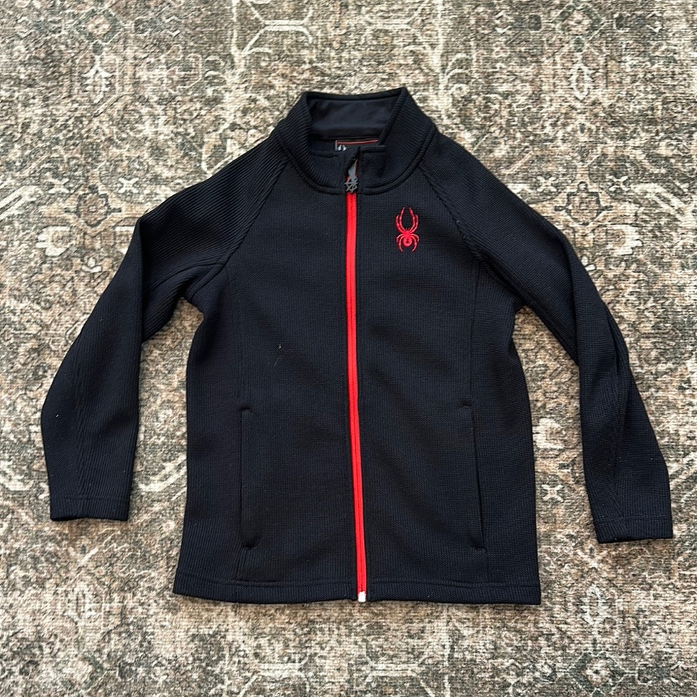 Spyder Kids size 7/8 Black Jacket with Red Accents